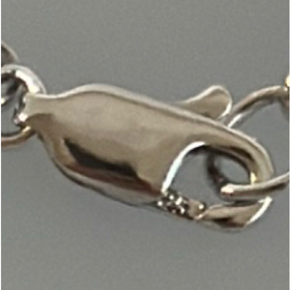 925 Silver Heart Charm Toggle Bracelet - Picture 5 of 6